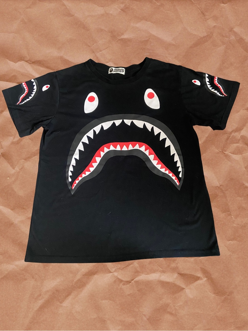 BAPE A Bathing Ape Shark Face Graphic T-Shirt | Black | Men’s Size [medium]